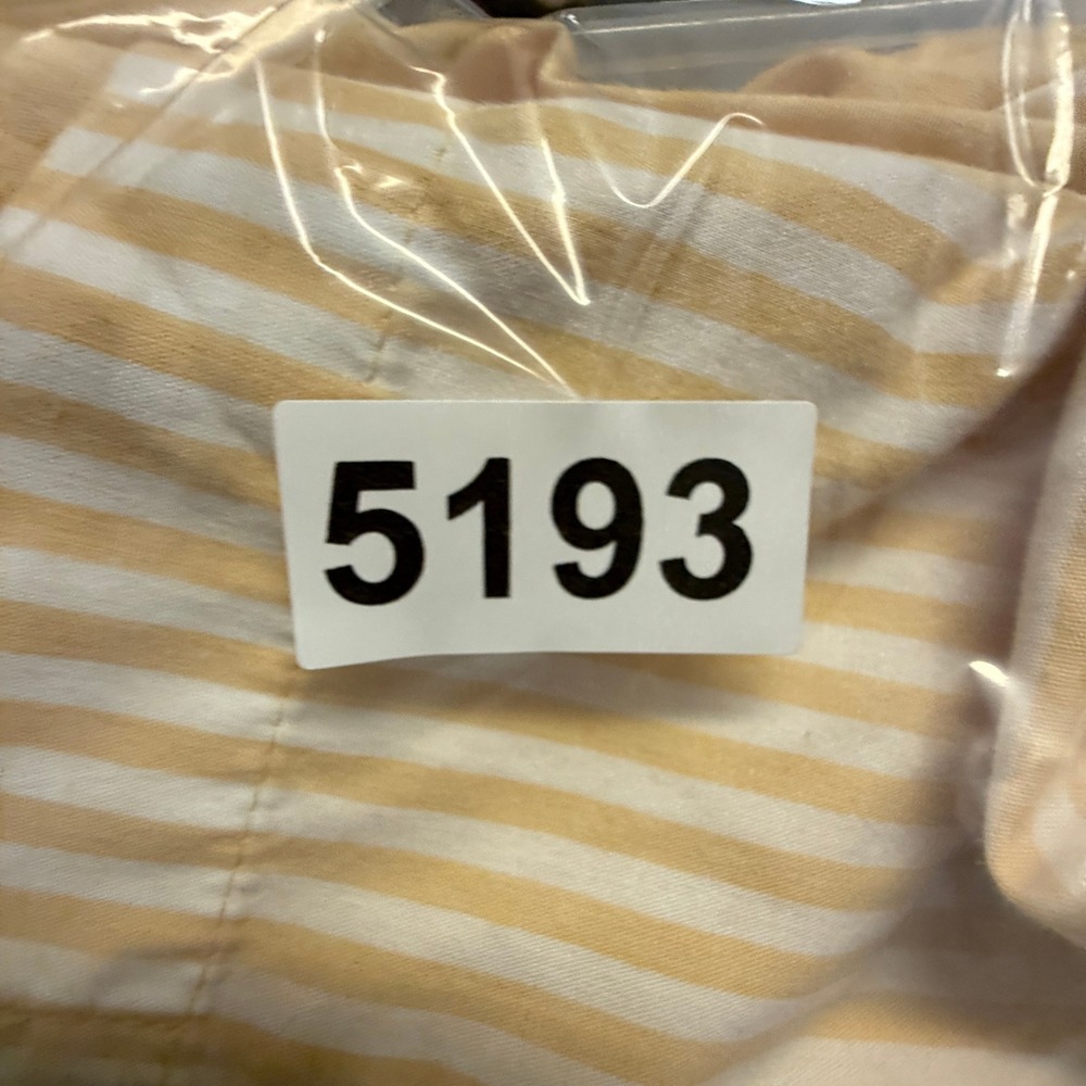 Abercrombie Fitch Men Oversized Short Sleeve Button Up Shirt Peach Stripe Size M - Picture 8 of 8
